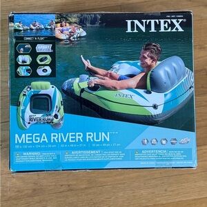 Intex Mega River Run Inflatable Floating Water Tube Brand New In Box Turquoise